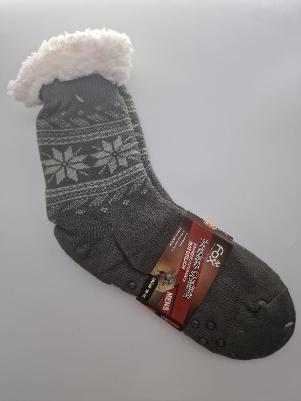Hüttensocken „Oleos“ – warme rutschfeste Kuschelsocken mit Fleece