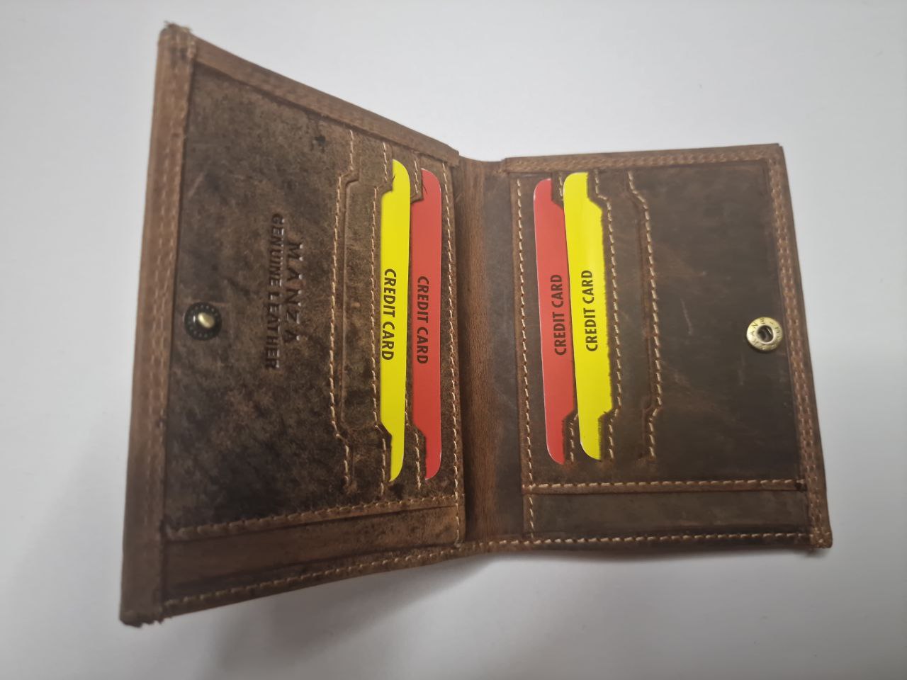 Herren Portemonnaie aus Echtleder – Vintage Braun