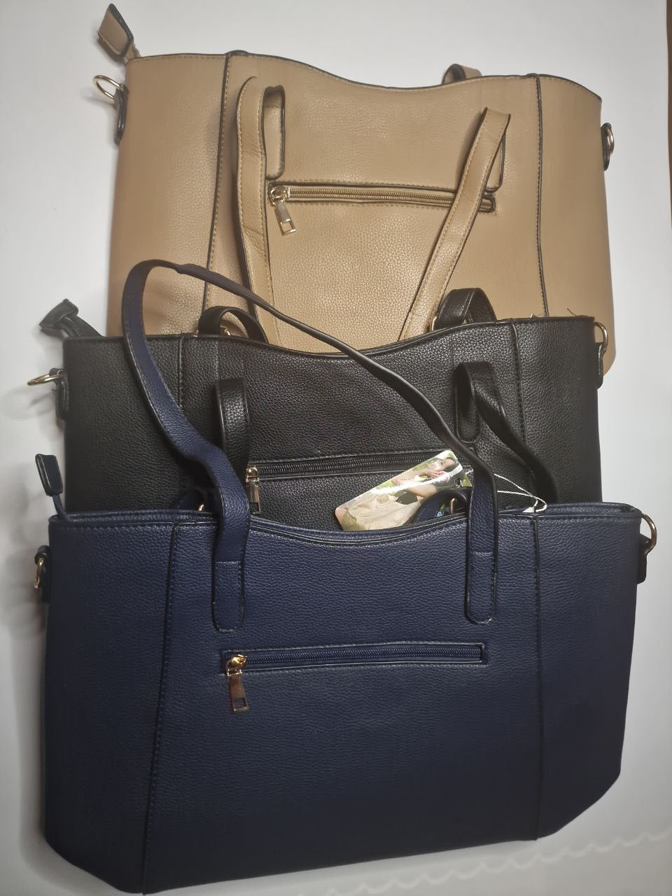 Damen Handtasche 2-in-1 Set aus Kunstleder